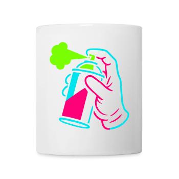 Graffiti tin in pop art style - Mug - white - Front
