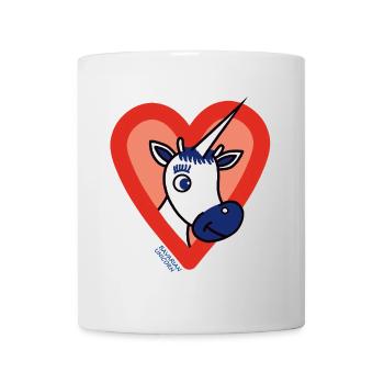 BAVARIAN UNICORN - Herz - Tasse - Weiß - Vorne
