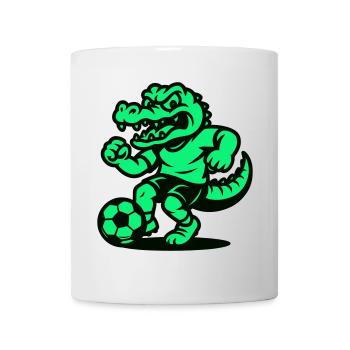 Fußball Kroko - Tasse - Weiß - Vorne