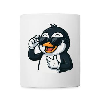 Cool penguin with sunglasses cartoon arctic - Mug - white - Front