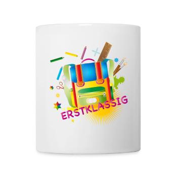 Erstklassiger Schulranzen bunt & kreativ - Tasse - Weiß - Vorne