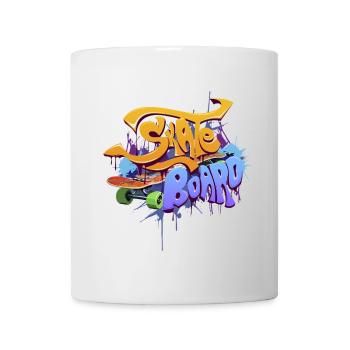Graffiti Skate Board Design - Tasse - Weiß - Vorne