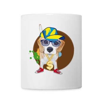 Cool Hip-Hop Beagle with Sunglasses & Style - Mug - white - Front