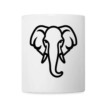 éléphant - Mug blanc - blanc - Devant