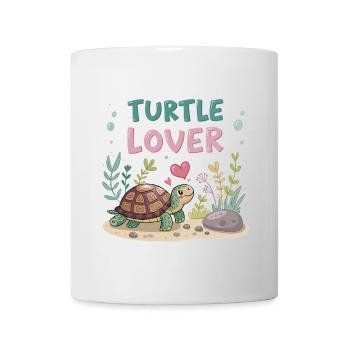 Amoureux des tortues - Mug blanc - blanc - Devant