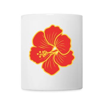 Hibiscus Flower Red Yellow Summer Tropical - Mug - white - Front