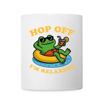 Relaxing Frog - Hop Off I'm relaxing - Mug - white - Front
