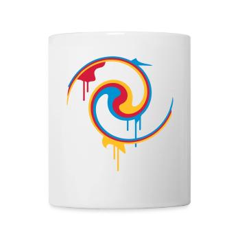 Bunte Farbspirale mit Graffiti-Stil - Tasse - Weiß - Vorne