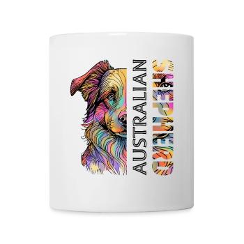 Australian Shepherd - Tasse - Weiß - Vorne