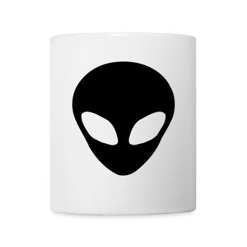 Alien Kopf - Tasse - Weiß - Vorne