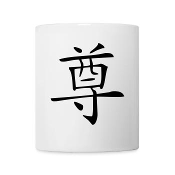 Respekt - Kanji - Tasse - Weiß - Vorne