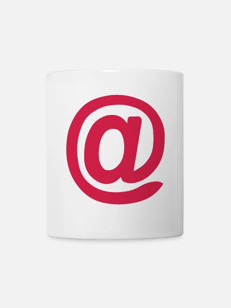 Am Schild / @ - Tasse - Weiß