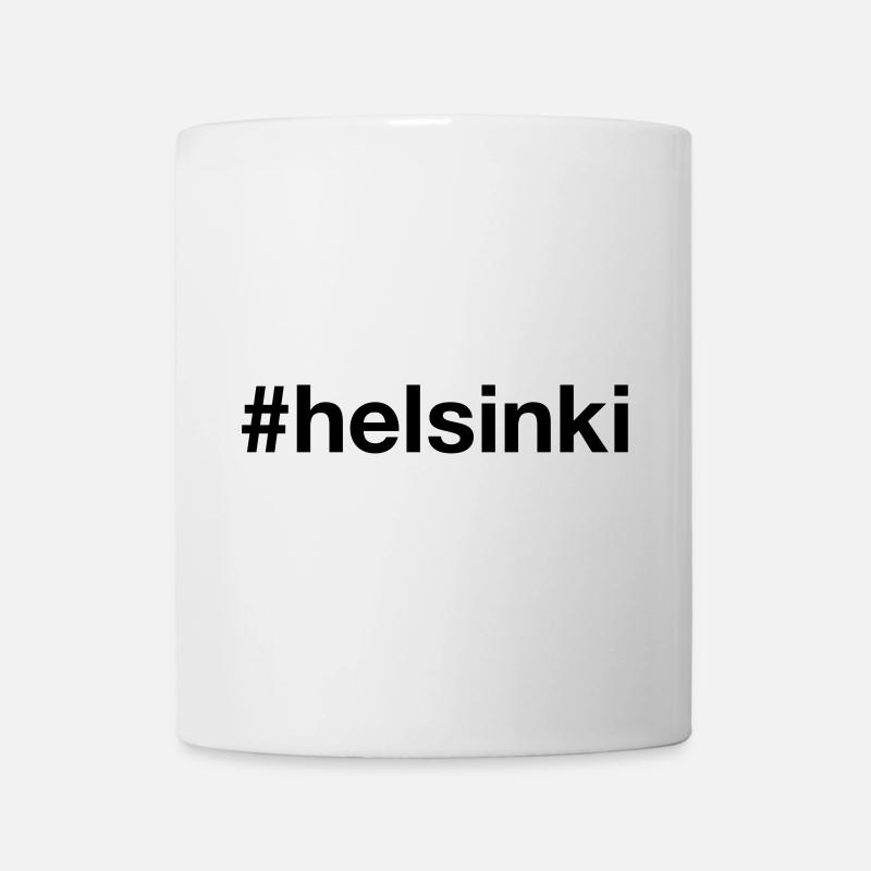 HELSINKI Finland Finnland Hashtag - Tasse - Weiß