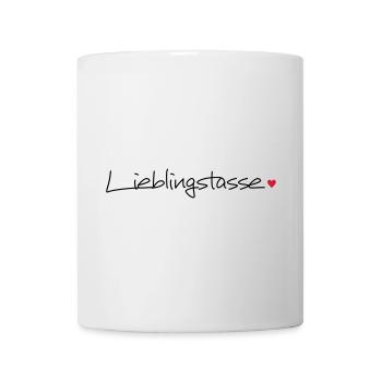 Lieblingstasse Herz Geschenkidee Kaffee Tee - Tasse - Weiß - Vorne