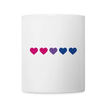Bi-Heart || LGBT bisexual - Tasse - Weiß - Vorne