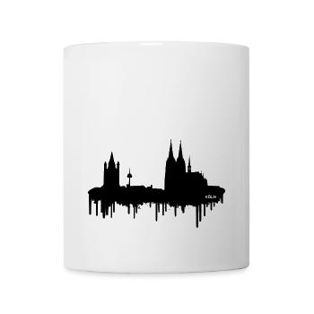 Skyline Cologne - Noir - Mug blanc - blanc - Devant