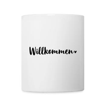 Welcome heart sticker door hanger apartment house - Mug - white - Front