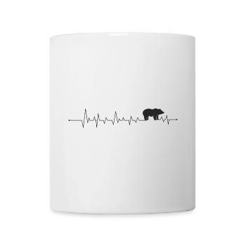 Graphisme de silhouette minimaliste d’ours - Mug blanc - blanc - Devant