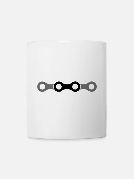 bike chain icon Bicycle chain icon logo - Mug - white