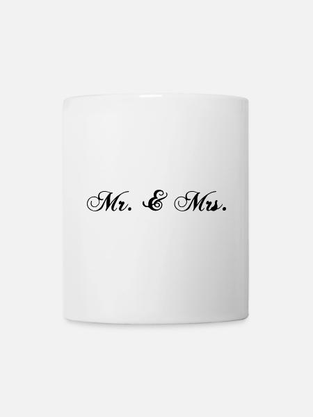 Mr T-Shirt Hochzeit Geschenk Bräutigam Schrift - Tasse - Weiß