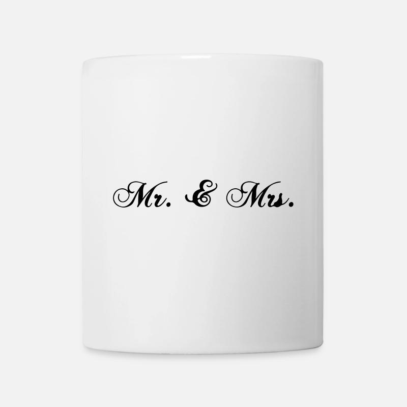 Mr T-Shirt Hochzeit Geschenk Bräutigam Schrift - Tasse - Weiß