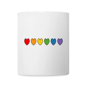 Rainbow Hearts - Mug - white - Front