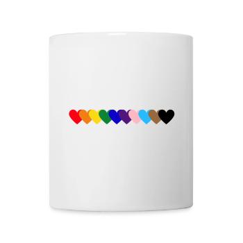 Regenbogen Herzen Pride - Tasse - Weiß - Vorne