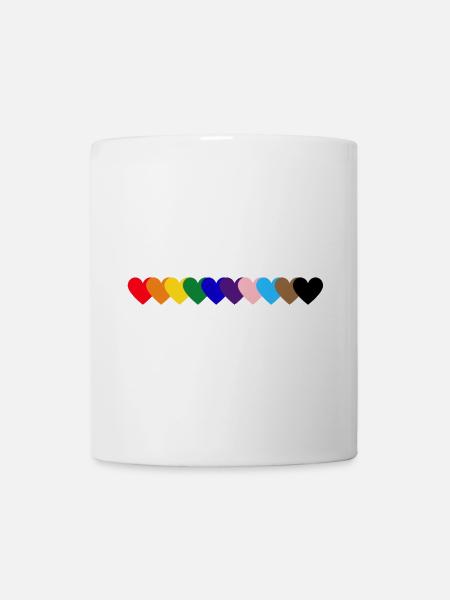 Rainbow Hearts Pride - Mug - white