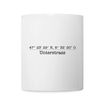 Koordinaten von Unterstrass Kreis 6 Zürich - Tasse - Weiß - Vorne