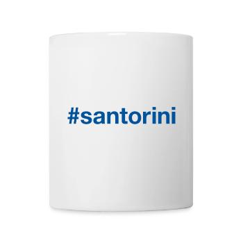 SANTORINI Greece Griechenland Hashtag - Mug - white - Front