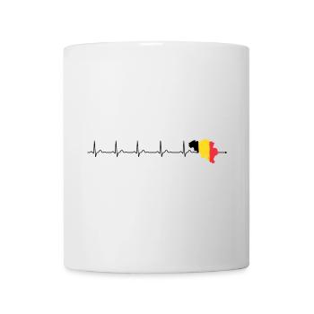 Heartbeat Belgien Flagge - Tasse - Weiß - Vorne
