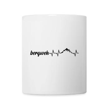 Bergweh Pulsschlag Berge - Exklusiv - Tasse - Weiß - Vorne