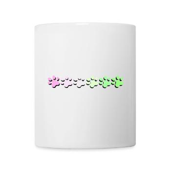 Colorful Paw Print Pattern - Mug - white - Front