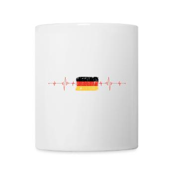 German Flag Heartbeat - Mug - white - Front