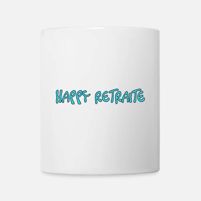 RETRAITE. BONNE RETRAITE. JOYEUSE RETRAITE. COEUR - Mug blanc - blanc