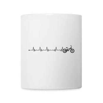 Heartbeat Fahrrad bmx - Tasse - Weiß - Vorne
