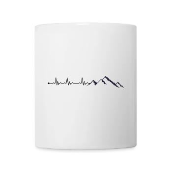 Herzschlag Berg - Tasse - Weiß - Vorne