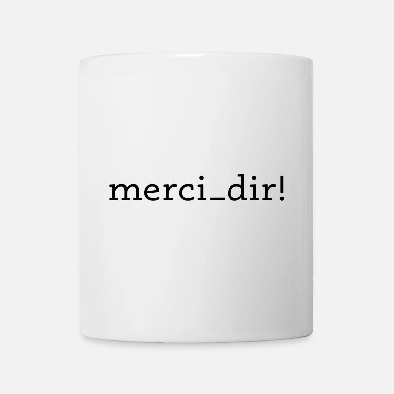 merci dir! - Tasse - Weiß