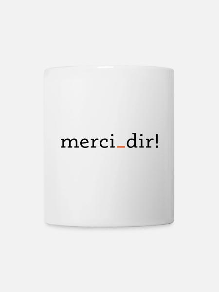 merci dir - 2 couleurs - Mug blanc - blanc