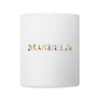 MANUELA name decorated with flowers - Mug - white - Front