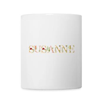 SUSANNE name decorated with flowers - Mug - white - Front