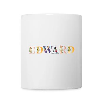 EDWARD name adorned with flowers - Mug - white - Front