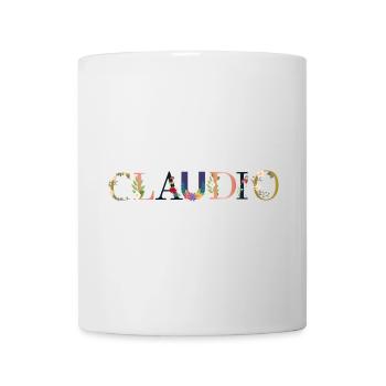 CLAUDIO Nom orné de fleurs - Mug blanc - blanc - Devant