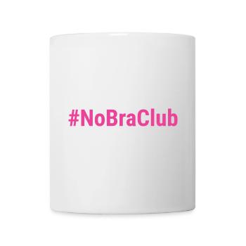 NoBraClub Rosa - Tasse - Weiß - Vorne