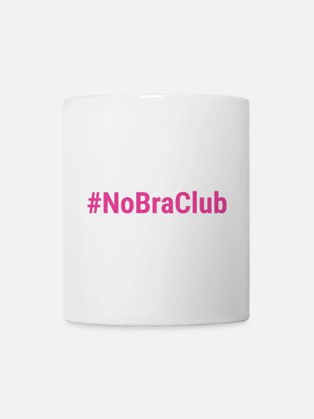NoBraClub Rosa - Tasse - Weiß