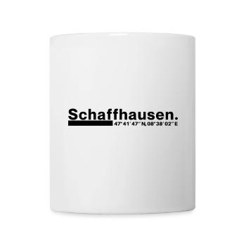 Schaffhausen Koordinaten Schaffhauser Geschenk - Tasse - Weiß - Vorne
