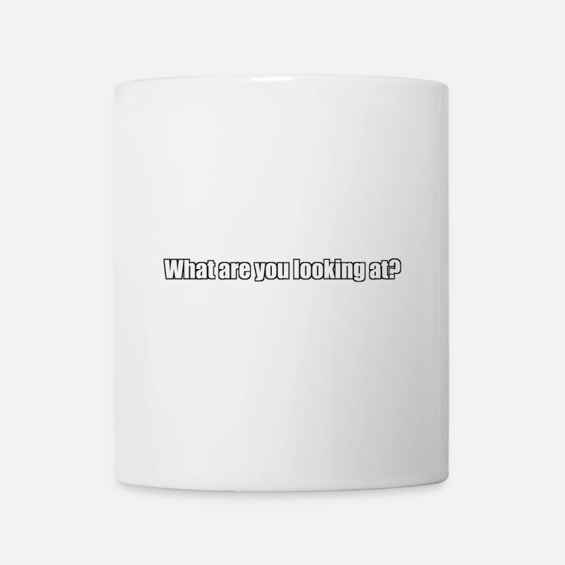 Qu’est-ce que tu regardes ? - Mug blanc - blanc