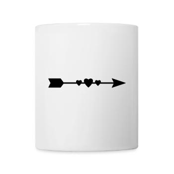 Arrow with hearts - Mug - white - Front