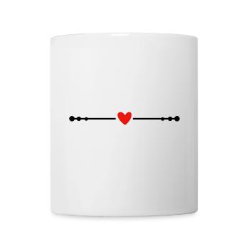 Symbole de Cœur Minimaliste Rouge - Mug blanc - blanc - Devant