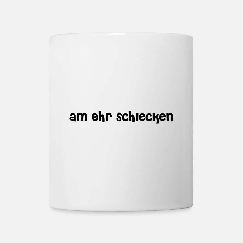am Ohr schlecken - Tasse - Weiß